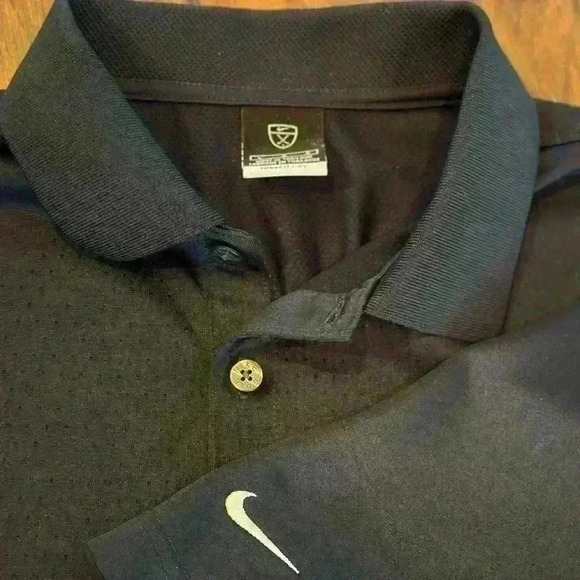 Nike Other - Nike Golf Navy Blue Dri-Fit Short Sleeve Polo Men’s Size Large‎